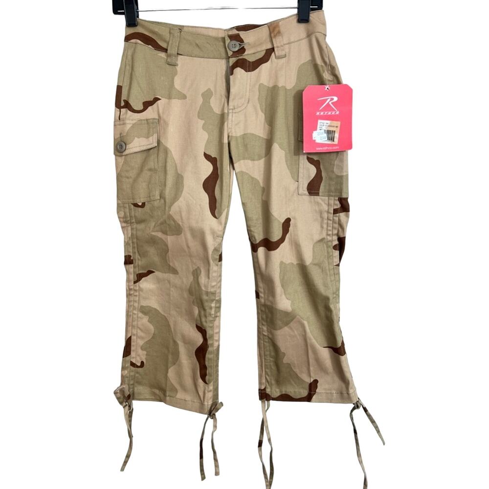 Rothco Tan Desert Camo Capri Pants SIZE 1/2 Regular Nwt